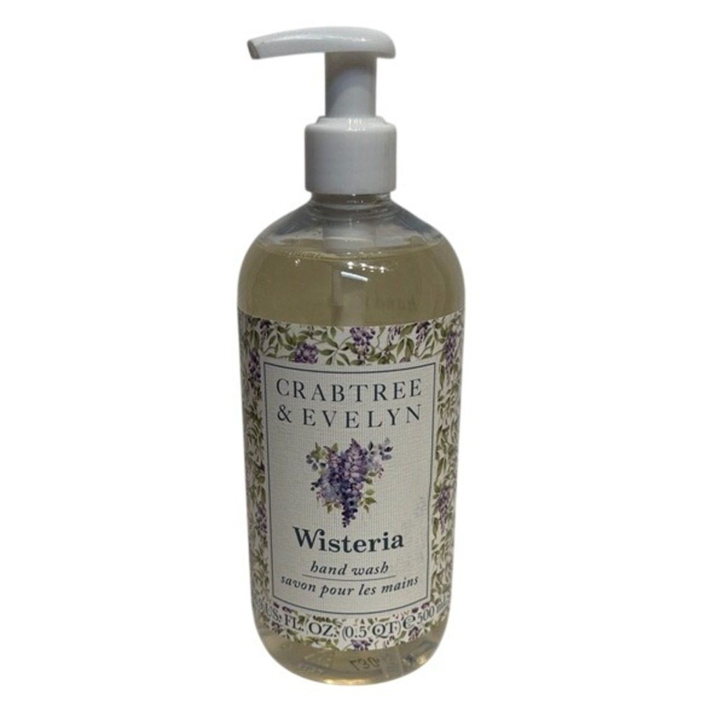 New Crabtree Evelyn Wisteria‎ Hand Wash Soap Liquid Pump Bottle 16.9 Fl Oz